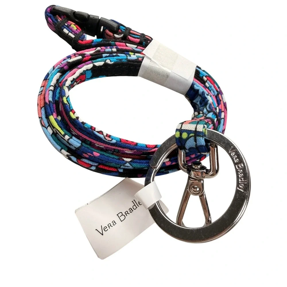 Vera Bradley Haymarket Paisley Breakaway Lanyard Bright Nurse Teacher Work Gift